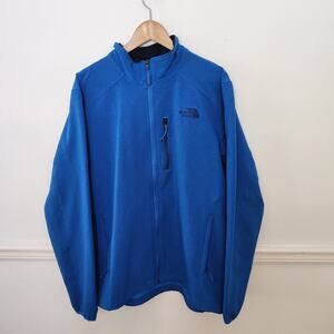 North Face Jacket Sz Large Mens Apex Pneumatic Windwall Blue Full Zip Softshell